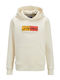 Kids Sweatshirt with Hood and Pockets Beige