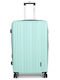 WORLDLINE Großer Reisekoffer Hartschalen Green mit 4 Räder Höhe 74cm