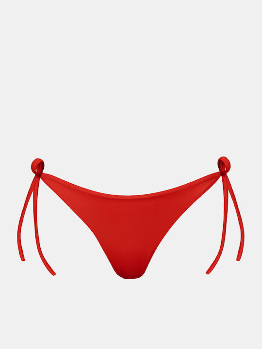 Bikini-Slips Dünne Schnüre Rot