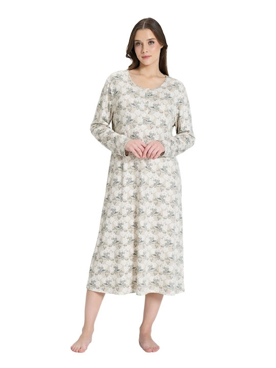Pijadore Summer Women's Nightdress Beige