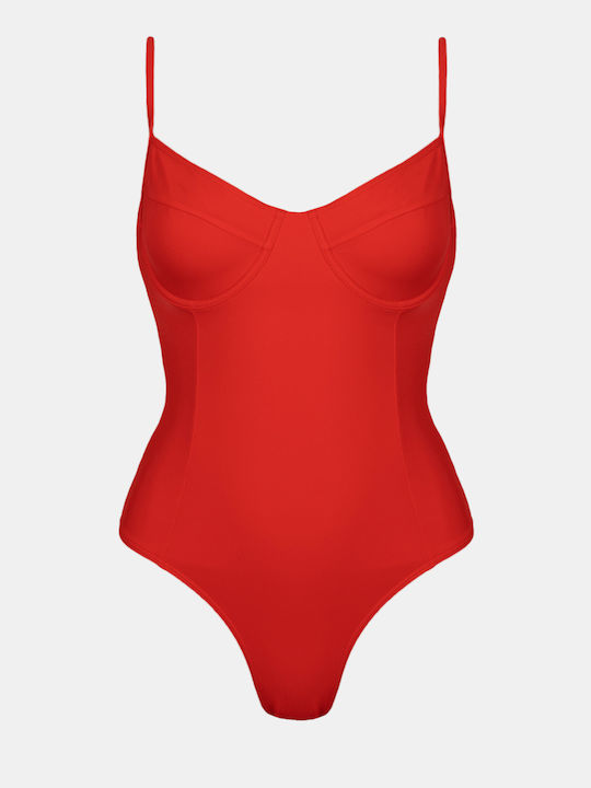 Rock Club Red One Piece Swimsuit
