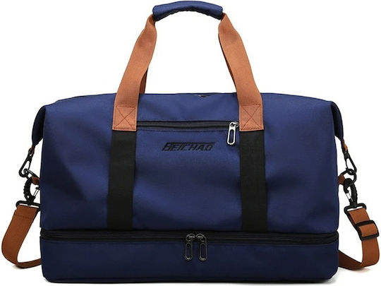 Reisetasche Blau Stoff L46xB25xH28cm