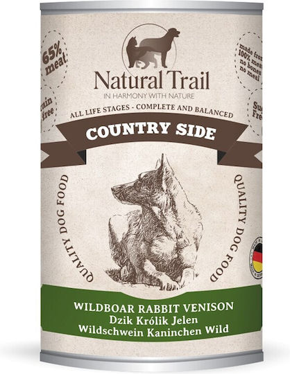 Natural Trail 0.4kg Dry Food for Dogs with Wild Boar, Rabbit, Rabbit and Deer