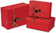 Set 3 Box für Geschenke Rot 3Stück