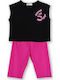 Kids' Set with Leggings Summer 2pcs Black