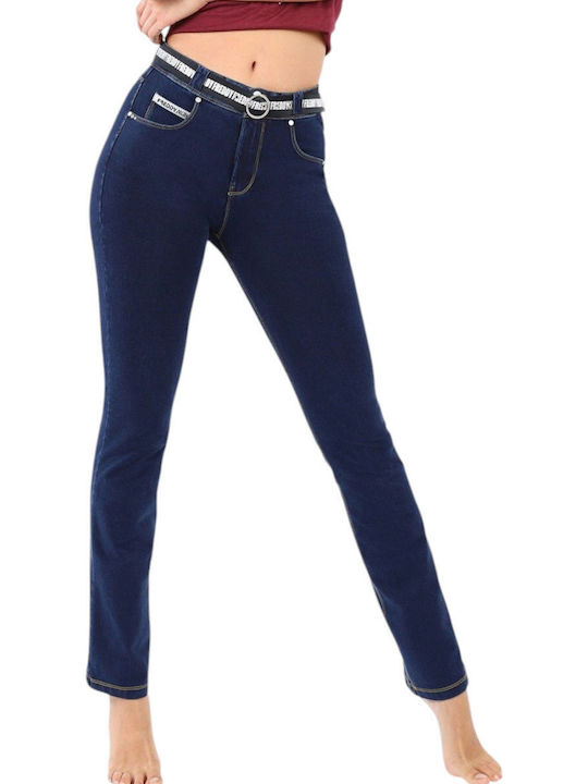 Freddy N.o.w. Women's Fabric Trousers with Elastic Slim Fit Blue