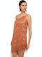 Summer Mini Evening Dress Peach