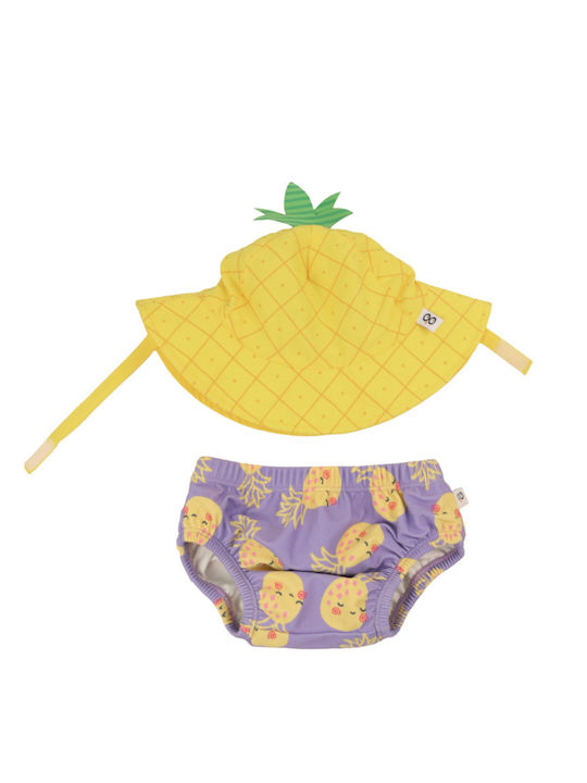 Zoocchini Παιδικό Μαγιό Πάνα με Καπέλο Pineappl...