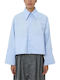 Langärmelig Damen Hemd Light Blue