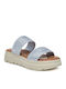 Flache Sandalen für Damen Flatforms in Silber Farbe