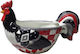Easter Ceramic Bowl Red Rooster 23cm
