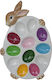Πασχαλινή Κεραμική Αυγοθήκη Colour Rabbit 12 Θέσεων