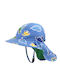 Zoocchini Kids' Hat Fabric Sunscreen Blue