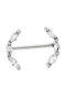 Piercing.gr Piercing Barbell Brustwarze aus Stahl 1,6mm Silber