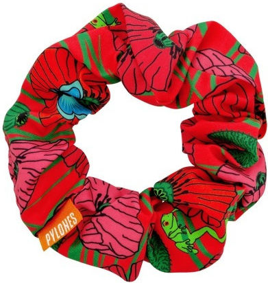 Haargummi Chouchou Coquelicots Pylones – Mit Blumen Verziertes Komfort-Style-Accessoire