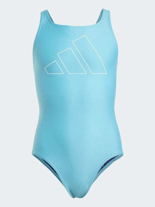 adidas Big Bars Suit Παιδικό Μαγιό Ολόσωμο Γαλάζιο