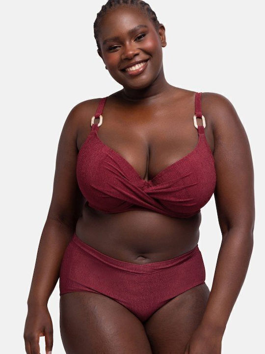 Bikini Σουτιέν με Ενίσχυση Μπορντό