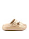 Flache Sandalen für Damen in Gold Farbe
