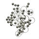Decorative Hair Rings Ball Cosmofan Silver