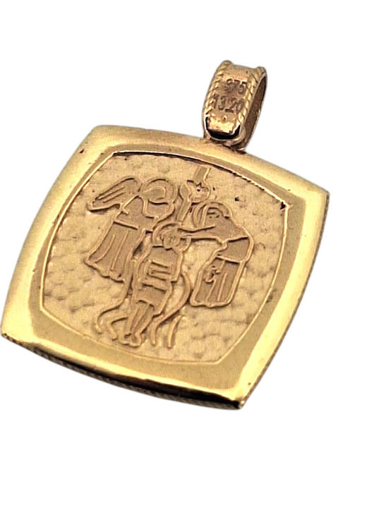 Rubini Charm Talisman Constantin Din Aur Galben 9 Carate