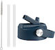 Ocean Blue Dozze Water Bottle Straw Lid