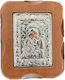 Holz-Ikone Jungfrau Maria Silber 925 13x1,5x16,5cm Galifas 912611 Galifas
