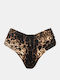 Animal Print Ruched Bikini Bottoms