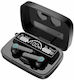 In-ear Bluetooth Handsfree Ακουστικά με Θήκη Φόρτισης Charging Case With Flashlight Digital Display