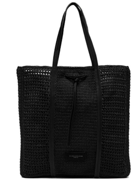 Geantă de umăr din bumbac tricotat manual Gianni Chiarini Victoria 11581 maro