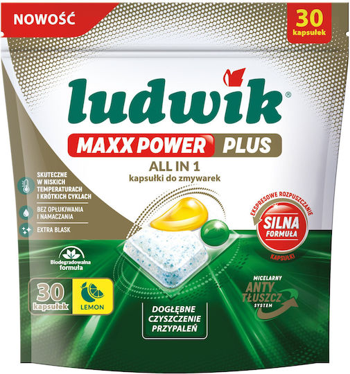 Ludwik Maxx Power Plus 30 Dishwasher Pods