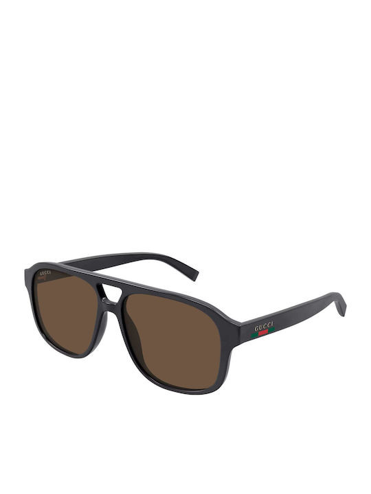 Gucci Herren Sonnenbrille mit Schwarz Kunststof...