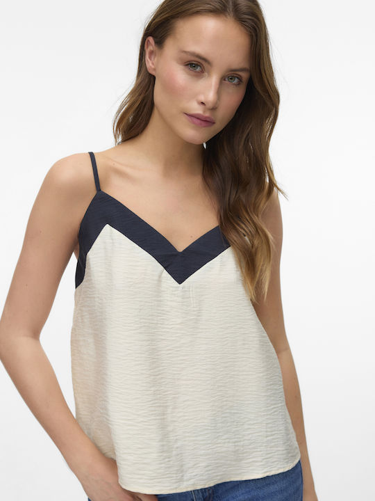 Vero Moda Denise Damen Bluse Ärmellos mit V-Aus...