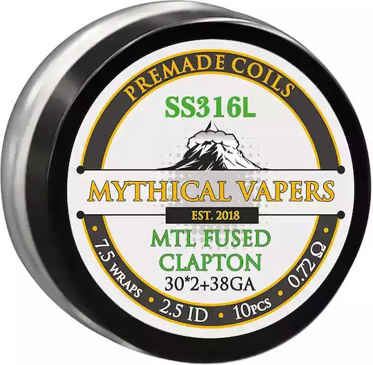 Mythical Vapers Mtl Fused Clapton Ss316 0.75 Ом