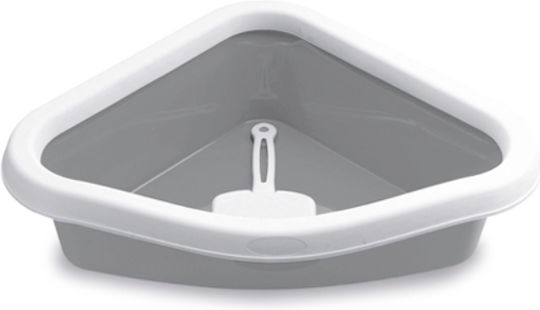 Stefanplast Sprint Cat Basin for Corner White L40 x W56 x H14cm