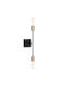 HomeMarkt Saber2 Modern Leuchte Wand mit Fassung E27 Schwarz 10cm