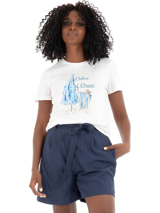 Vero Moda Francis Ss Γυναικείο T-shirt Snow Whi...