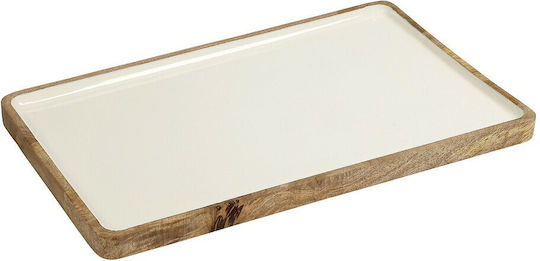 Espiel Holz Rechteckig Serviertablett in Weiß Farbe 53x32.5x3cm AKB103 1Stück