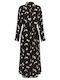 Midi Shirt Dress Black