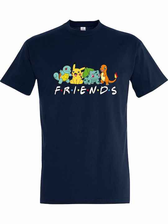 Παιδικό T-shirt French Navy Pokemon Friends
