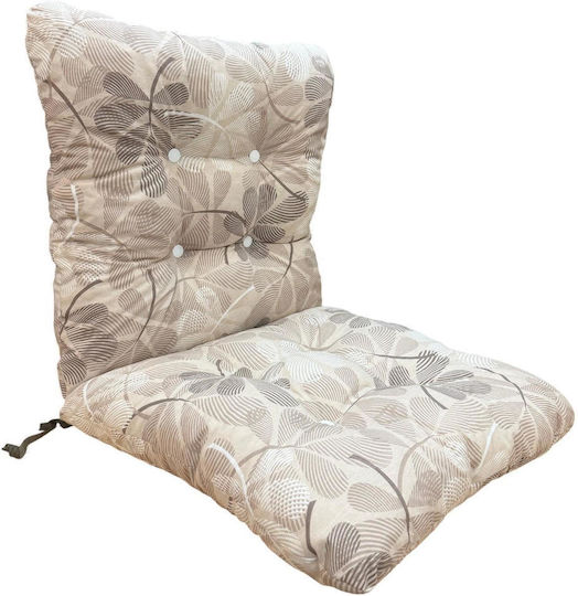 Linea Home Garden Chair Cushion with Backrest Bamboo Eden Mocha 50x100cm