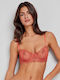 Bra without Padding Underwire Orange