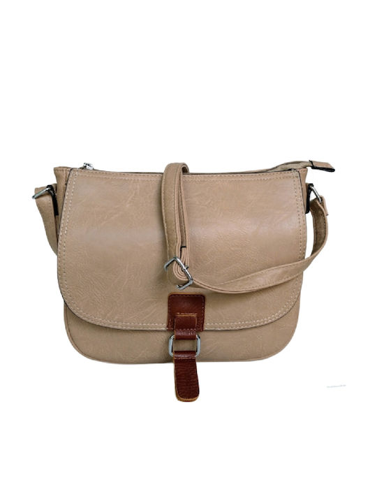 Leather Women's Bag Shoulder Beige