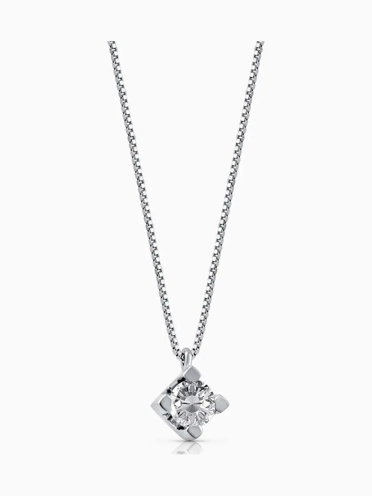 Diamond Jools Κολιέ από Λευκόχρυσο 18Κ Diamond Jools Κολιέ από Λευκόχρυσο 18Κ