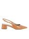 Leather Tabac Brown Low Heels