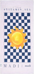 Madi Strandtuch Baumwolle Blau
