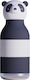 Asobu Kids Water Bottle Thermos Stainless Steel with Straw Panda 460ml