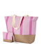 Benzi Fabric Beach Bag Pink