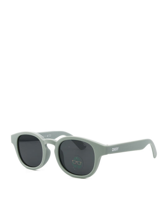 Okky Οβάλ Παιδικά Γυαλιά Ηλίου με Polarized Καθρέφτη Φακό Πράσινα για 3-8 Ετών