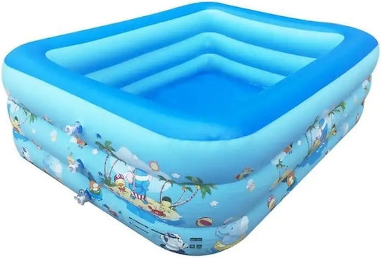 Children's PVC Inflatable Swimming Pool 160x130x60 cm Light Blue