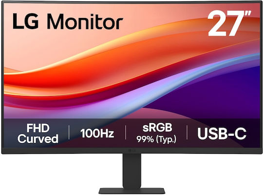 LG 27U421A-B VA HDR Curved Monitor 27" FHD 1920x1080 με Χρόνο Απόκρισης 5ms GTG